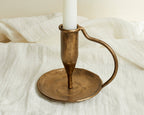 Doré Gold Candle Holder – Antique Iron Vintage Candlestick-0