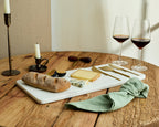 Cyara White Marble Cheese Board with Cutlery-2