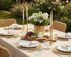 Jenna Brass Candle Holders Set-3