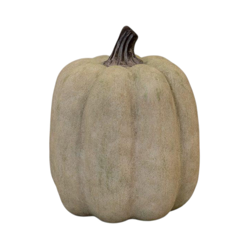 Large Dusty Green Ceramic Pumpkin Ornament-0