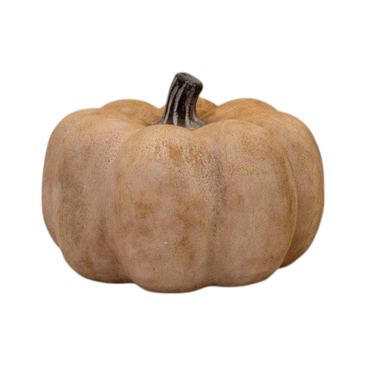 Pale Orange Large Ceramic Pumpkin Ornament-0