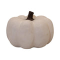 Cotton White Large Ceramic Pumpkin Ornament-0
