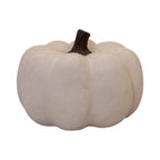 Cotton White Large Ceramic Pumpkin Ornament-0