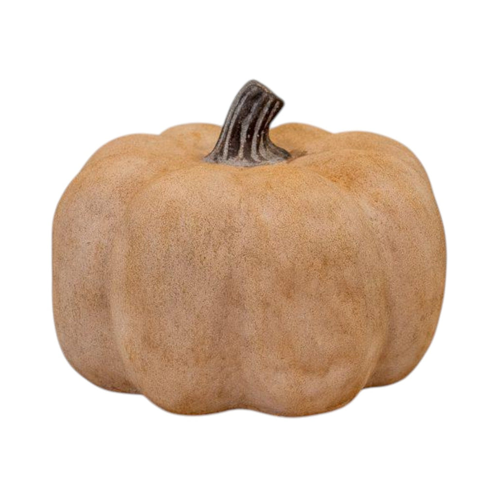 Pale Orange Medium Ceramic Pumpkin Ornament-0