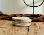 Elliot Travertine Coasters – Natural Stone Set of 4 Irregular Shape-2