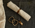 Tyra Brass Napkin Rings - Set of 4 Gold Table Decor-1