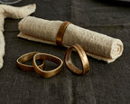 Tyra Brass Napkin Rings - Set of 4 Gold Table Decor-2