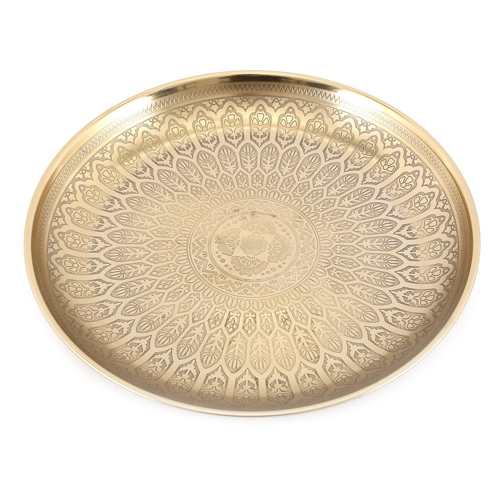 Gold Tone Decorative Ornament Tray-0