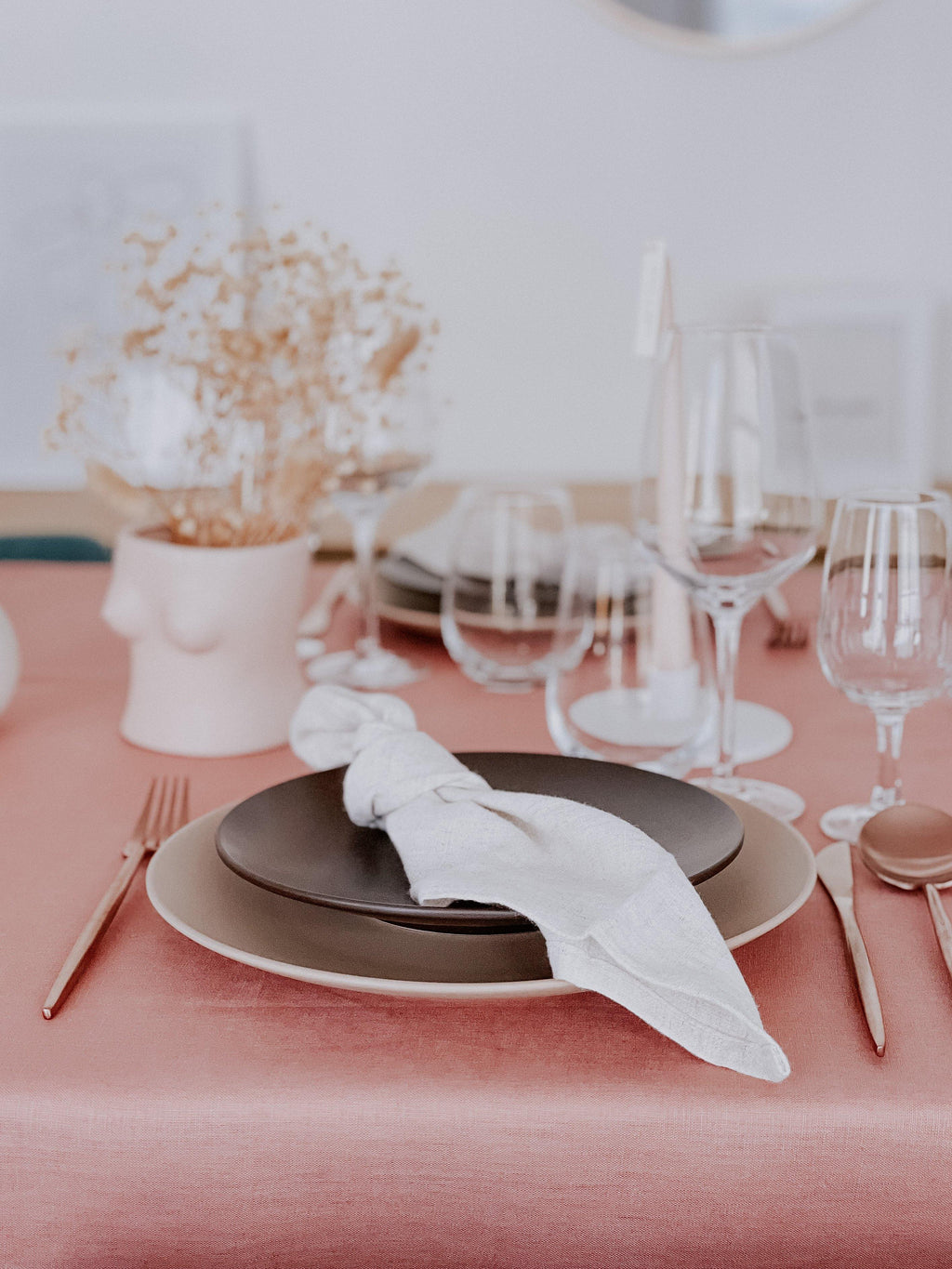 Battersea Linen Tablecloth – Unwashed Natural Pure Linen-1