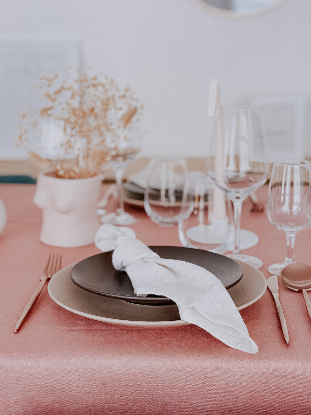 Battersea Linen Tablecloth – Unwashed Natural Pure Linen-1