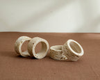 Hana Travertine Napkins Rings Set of 4-2
