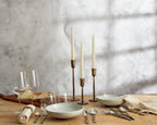 Moss Brass Napkin Rings - Set of 4 Gold Irregular Shape Table Decor-3