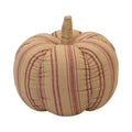 Beige and Deep Rose Striped Fabric Pumpkin-0