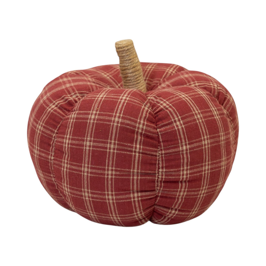 Deep Rose Checked Fabric Pumkin-0