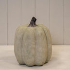 Large Dusty Green Ceramic Pumpkin Ornament-1