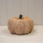 Pale Orange Large Ceramic Pumpkin Ornament-1