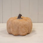 Pale Orange Medium Ceramic Pumpkin Ornament-1
