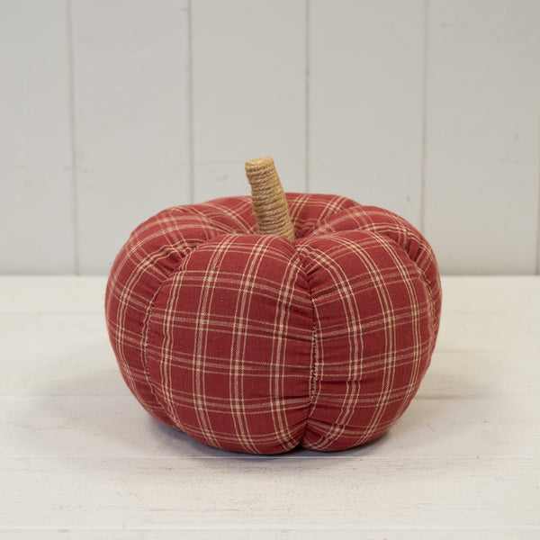 Deep Rose Checked Fabric Pumkin-1